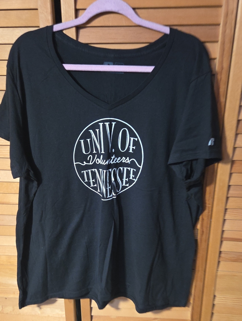 Russell Athletic Black V-Neck Tennessee Volunteers Graphic Tee